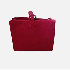 Giorgio Armani Beauty Cosmetic Bag Clutch in Red Pre-owned